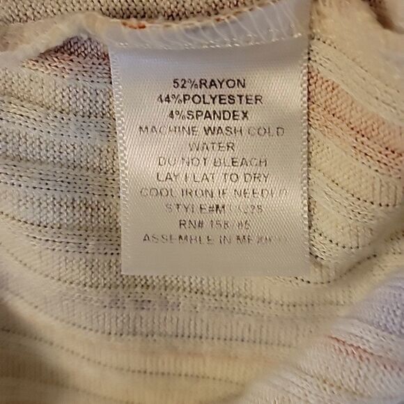 3/$30 ANOTHER REASON Pastel Striped Braided Short Sleeve Blouse Small - Picture 7 of 9